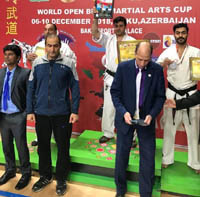 AJK led Usman Arif secures Silver Medal winning World Open Budo Martial Arts cup in Baku Azherbijan