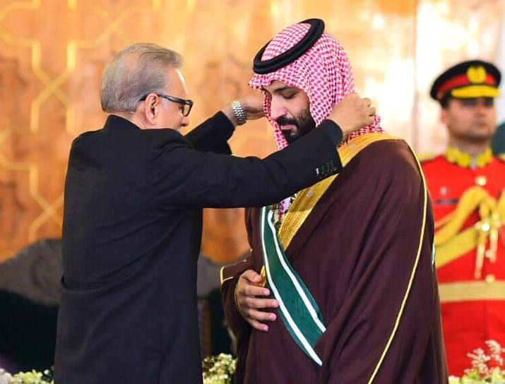 Saudi Crown Prince conferred with Nishan-e-Pakistan, thanks President Alvi