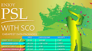 SCO Offers Cheapest Data Packages for PSL Fans of AJ&K, GB
