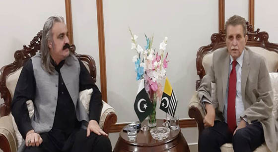 Gandapur discusses latest situation arising out of corona pandemic with PM AJK