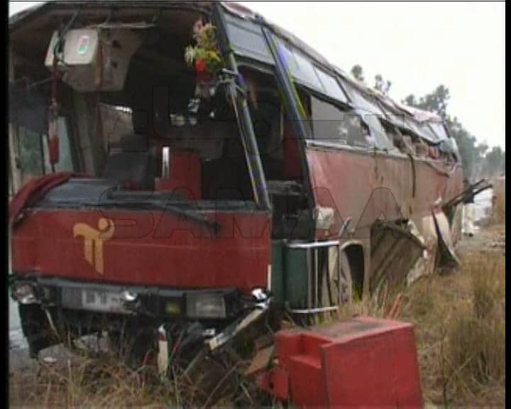 20 injured as bus overturns in Attock