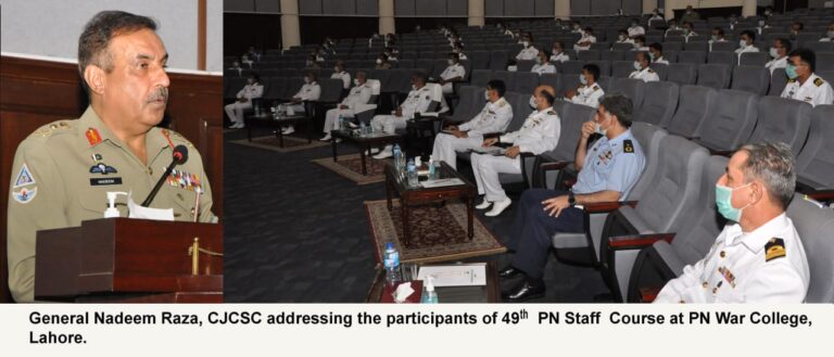 Chairman JCSC addresses at Pakistan navy war college