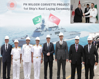 KEEL laying of 1st MILGEM Class corvette for Pakistan Navy held at Turkey
