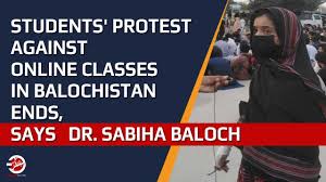 Baloch students protest against online classes
