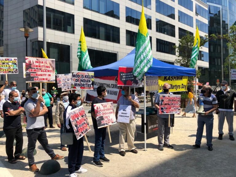 KC-EU organizes a peaceful camp in Brussels to observe Kashmir martyrs day