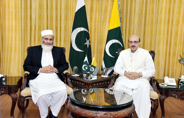 AJK President Masood, JI Chief Siraj-ul-Haque condemn Indian aggression in IIOJK