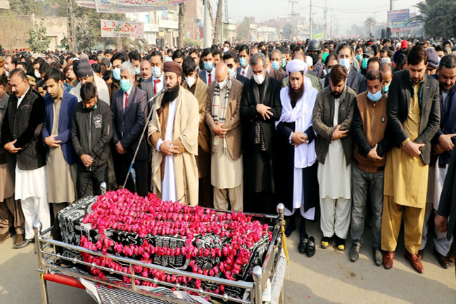 Funeral prayer of Chaudhry Khalid Gujjar, MPA  PTI Lahore offered