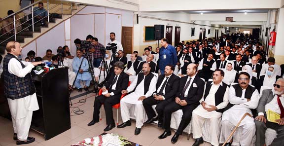 AJK President calls for vibrant role of legal fraternity to expose Indian atrocities in disputed IIOJK the world over