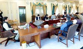 A meeting under the chairmanship of PM Khan,  PM AJK & others held to consider  Kashmir Development Package