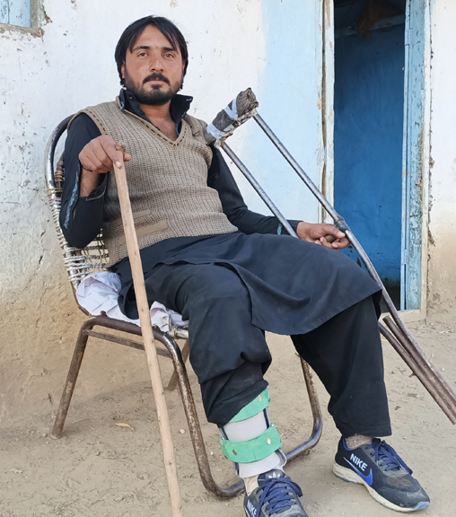 Disabled person Ahmad Zada urges authorities to provide justice