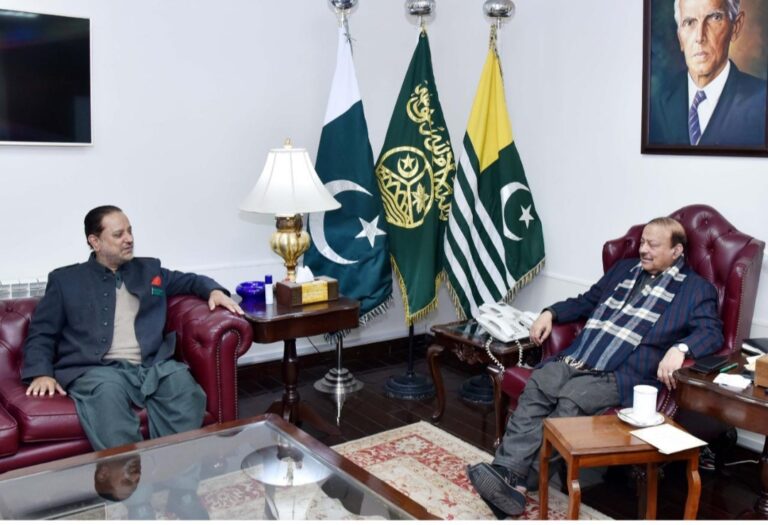 President AJK meets Sardar Atiq Ahmed to chalk out strategy against Indian atrocities
