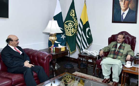 Ambassador to USA Sardar Masood Khan meets President AJK