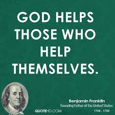 God help those who help themselves