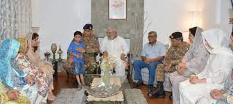 COAS Qamar Javed Bajwa Visits house of Shaheed Major Talha