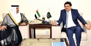 Ambassador of UAE meets Finance Minister Miftah Ismail