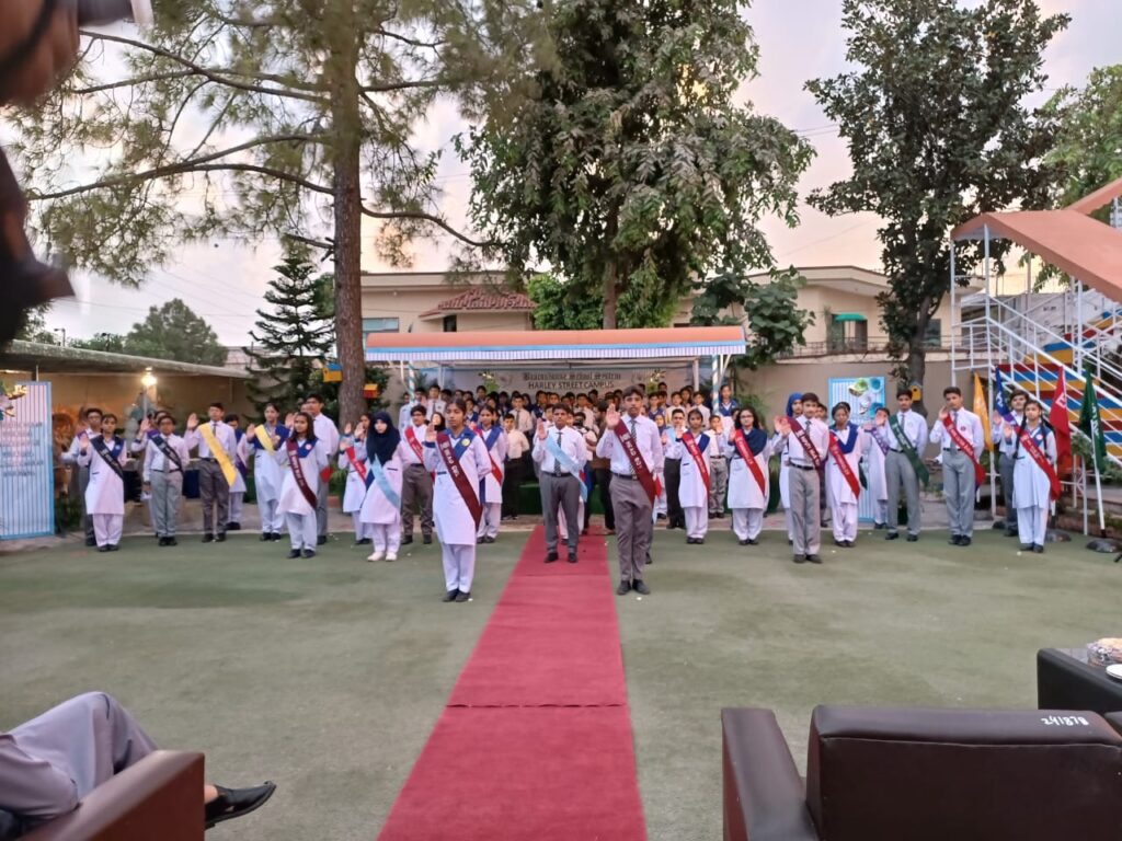 Conducted an investiture ceremony at Beacon House Harley Street Branch Rawalpindi.