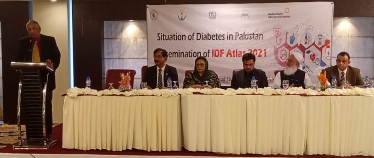 Pakistan is 3rd highest burden of people living with diabetes and the rate in which diabetes is increasing