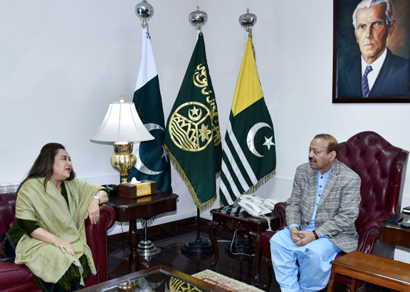 Senator Dr. Zarqa Suhrawardy called on AJK President