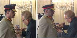 President Dr Arif Alvi conferred Nishan-i-Imtiaz (Military) upon CJCSC & COAS