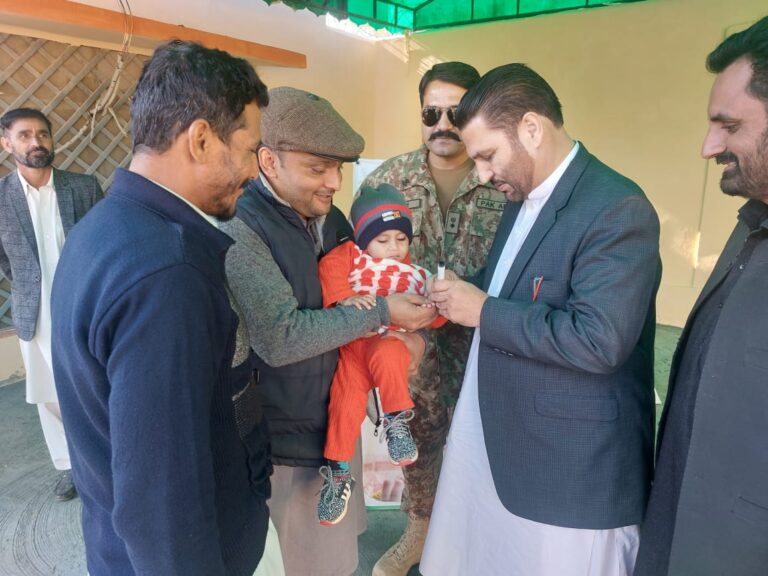 Tank DC, District Health Officer & Pakistan Army officials started polio campaign starting from January 2