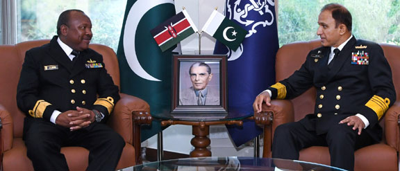 Commander Kenya Navy, Major General Jimson Longiro Mutai visit Naval Headquarters Islamabad & called on Chief of Naval Staff