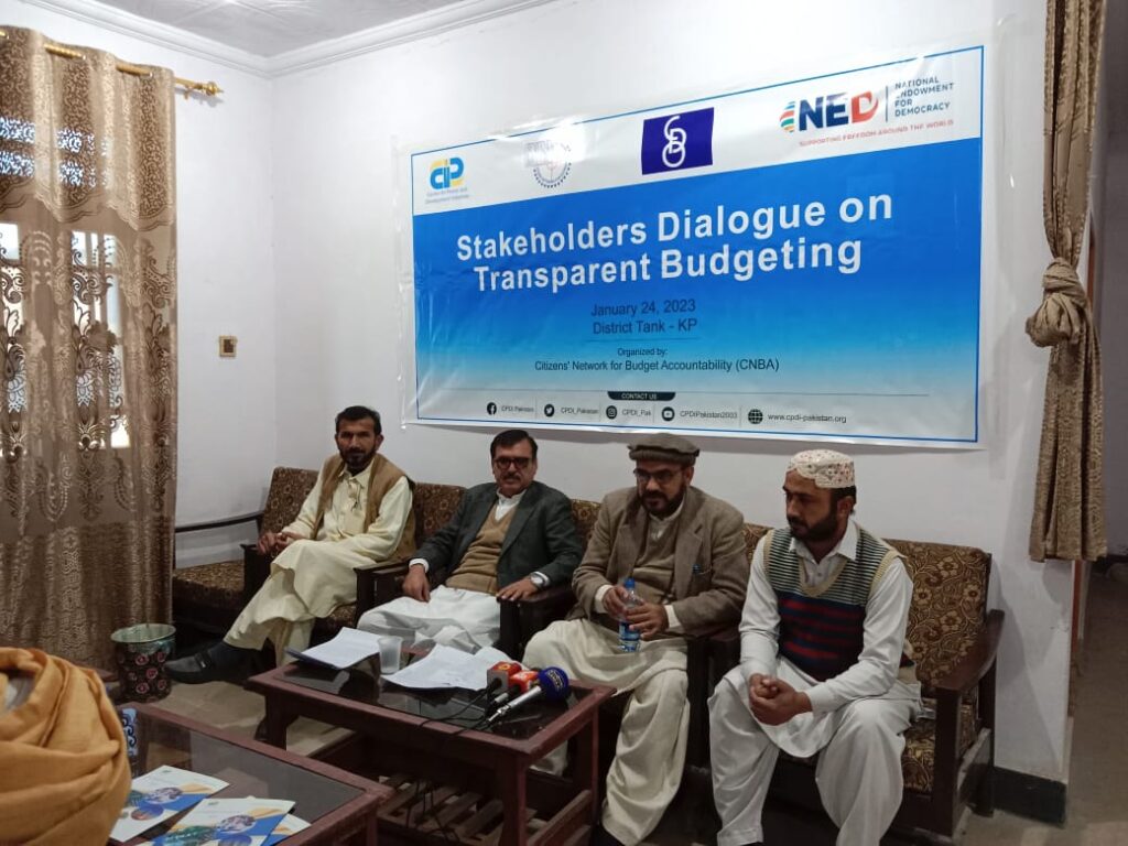 CPDI has released its third annual report on “State of Budget Transparency in Pakistan