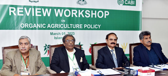 Organic Agriculture Policy Review Workshop organized at NARC, Islamabad.