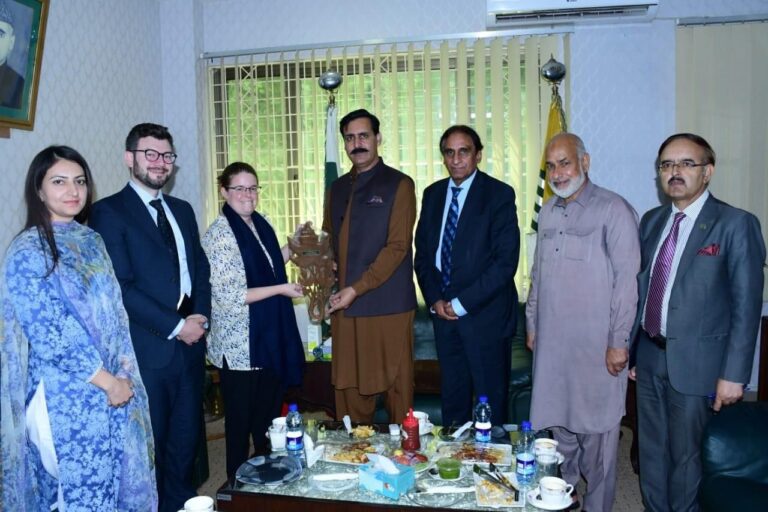 British HCC and other members of the delegation met Speaker AJK in the Speaker’s Chamber.