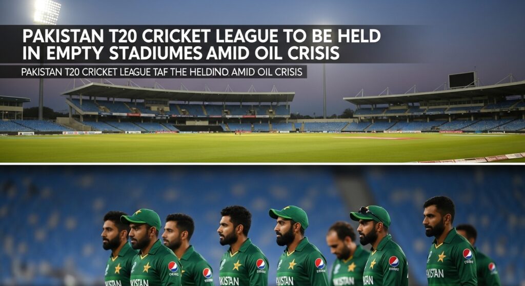 Pakistan T20 cricket league to be held in empty stadiums amid oil crisis